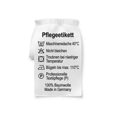 Pflegeetikett Produktbild