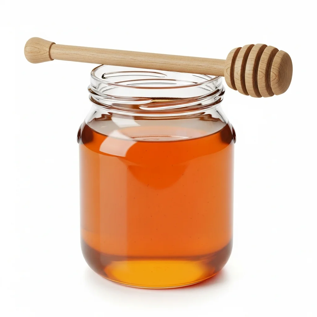 Honig im Glas mit Honiglöffel – Zolltarifnummer 0409.00.00.90.0