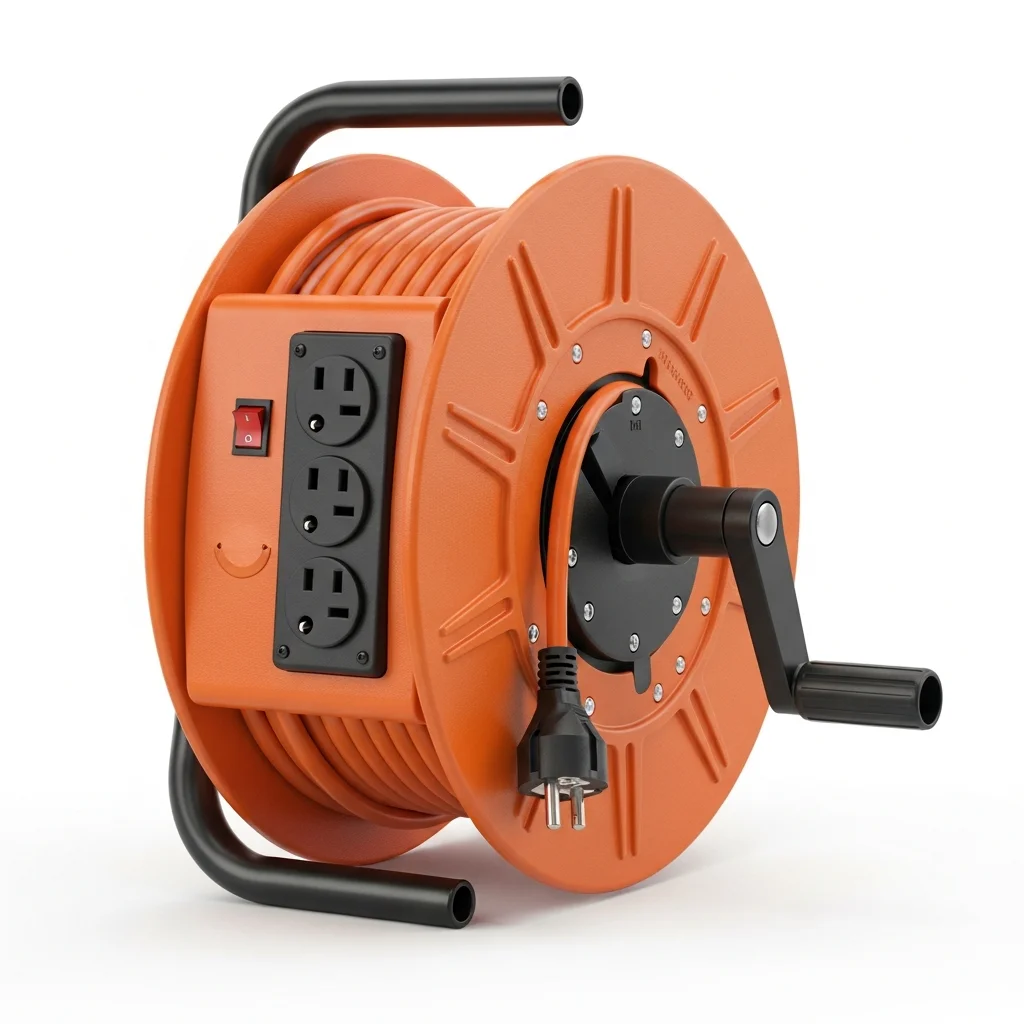 Industrielle Kabeltrommel mit Steckdosen – Zolltarifnummer 8544.42.90.90.0