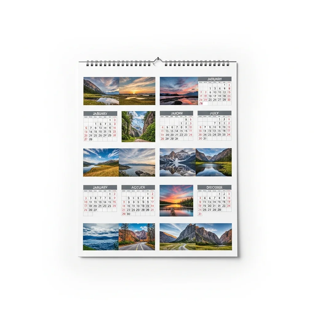 Wandkalender mit Naturfotos – Zolltarifnummer 4910.00.00.00.0