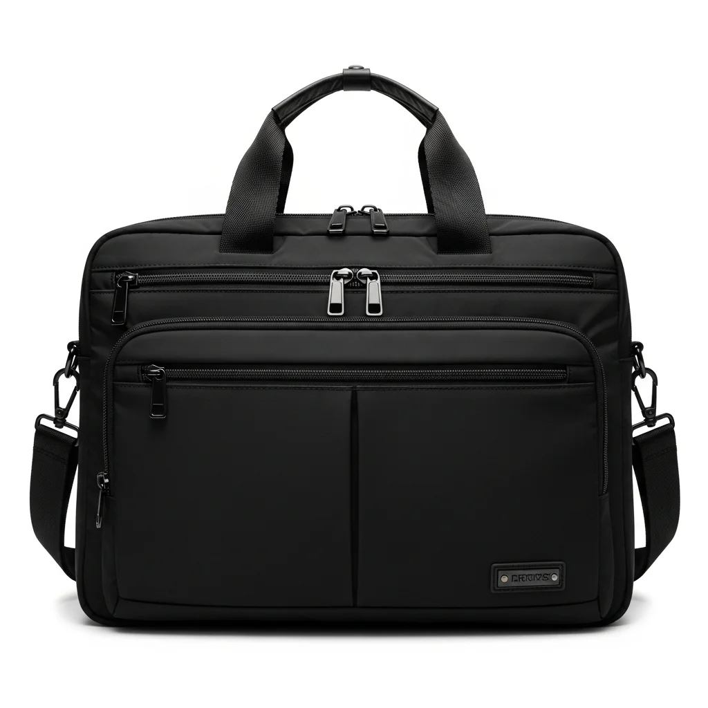 Schwarze Laptoptasche aus Nylon – Zolltarifnummer 4202.12.91.90.0