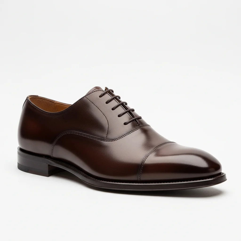 Klassischer brauner Herrenhalbschuh aus Leder – Zolltarifnummer 6403.99.96.90.0