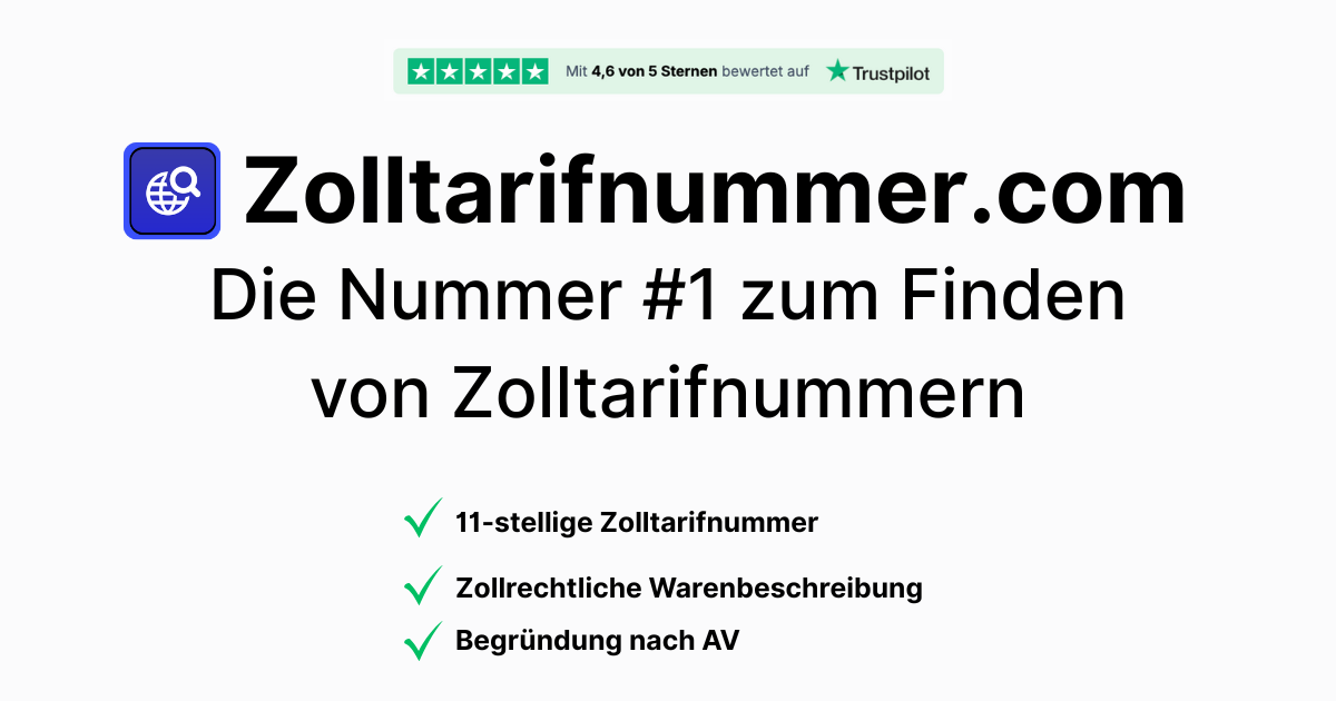 Zolltarifnummer screenshot 1