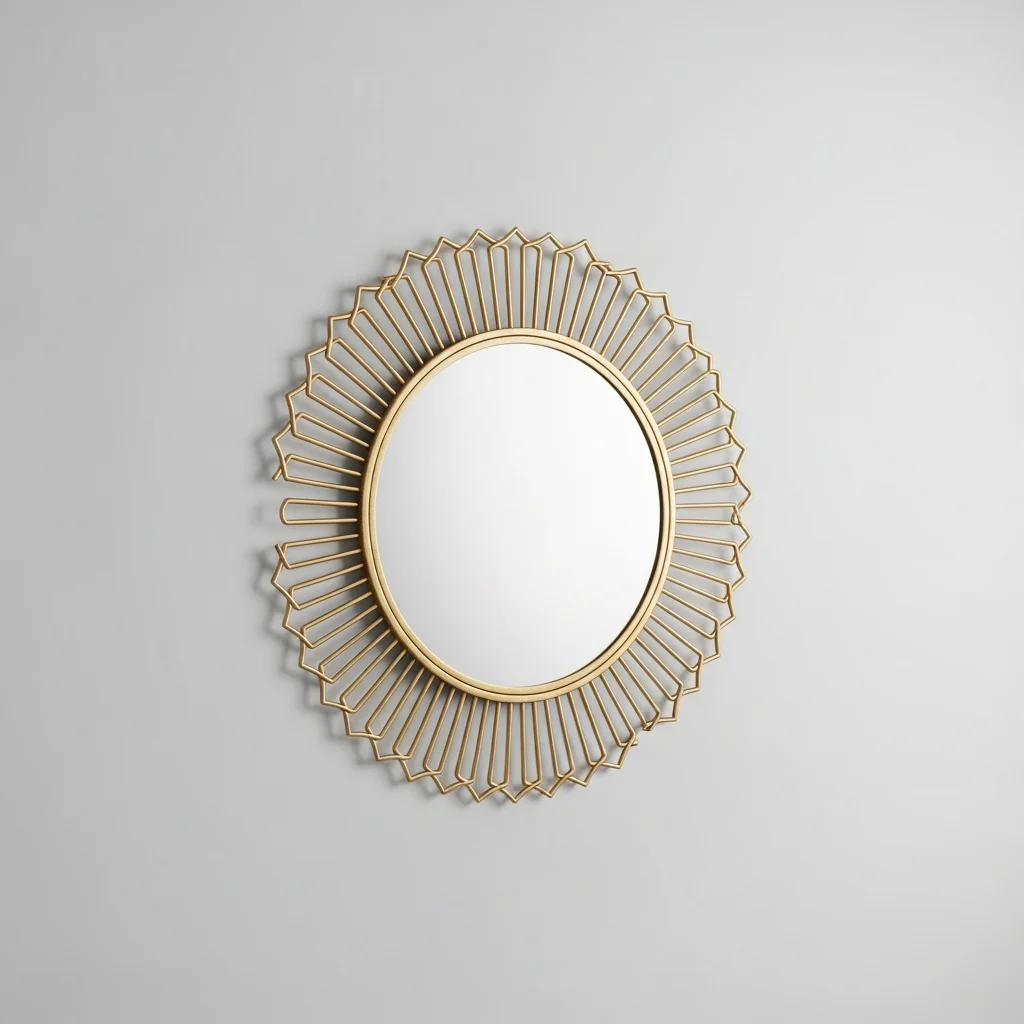 Dekorativer Wandspiegel mit goldenem Rahmen – Zolltarifnummer 7009.92.00.00.0